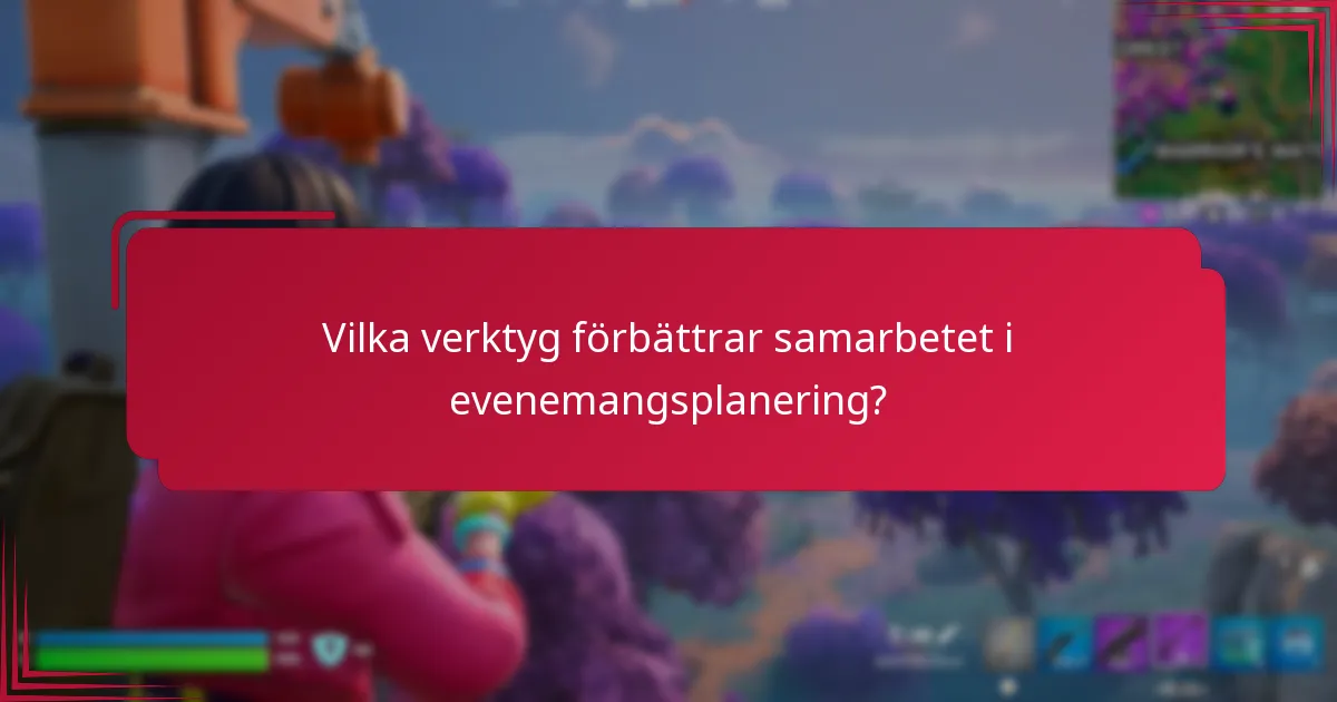 Vilka verktyg förbättrar samarbetet i evenemangsplanering?